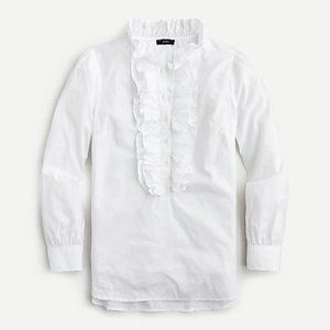 NWT J. Crew Ruffle-Front Classic-Fit Ruffle Shirt